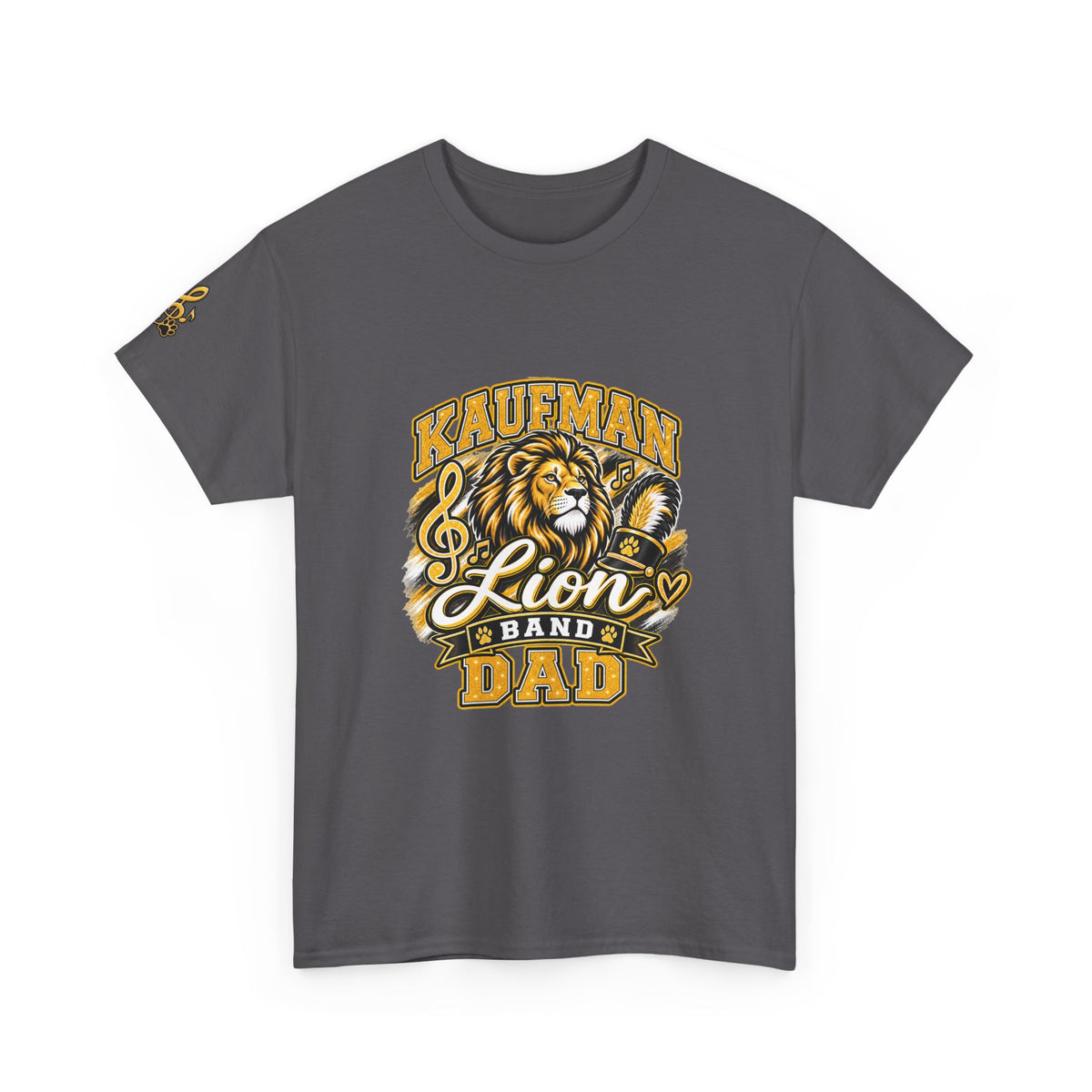 Kaufman Lion Band Dad T-Shirt | Music Mascot Tiger Lion Tee