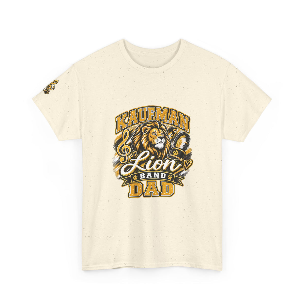 Kaufman Lion Band Dad T-Shirt | Music Mascot Tiger Lion Tee