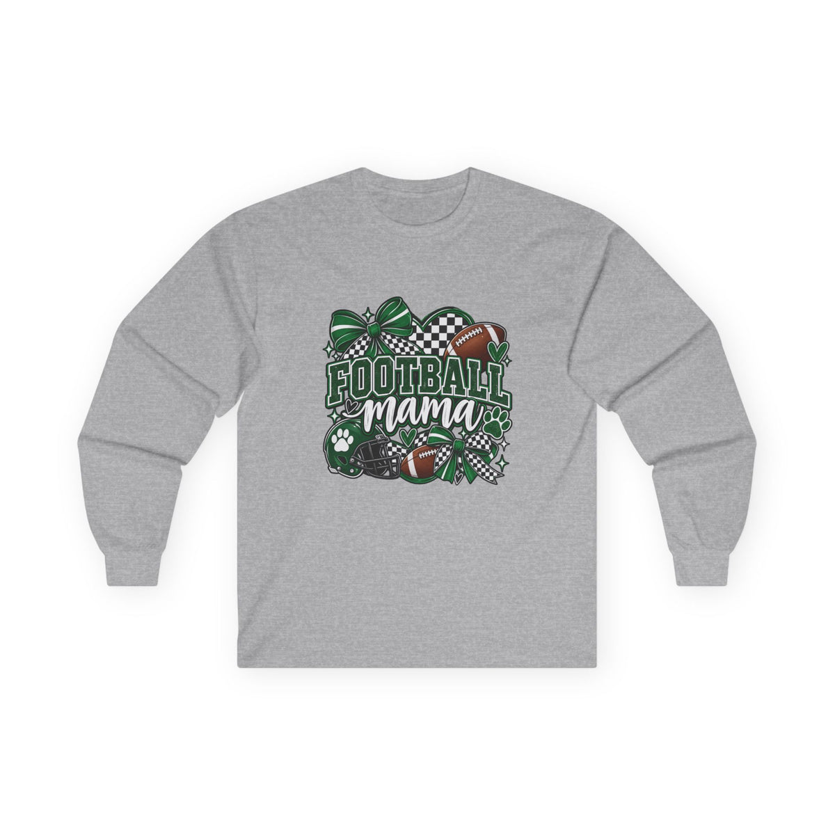 Football Mama Long Sleeve Tee 💚