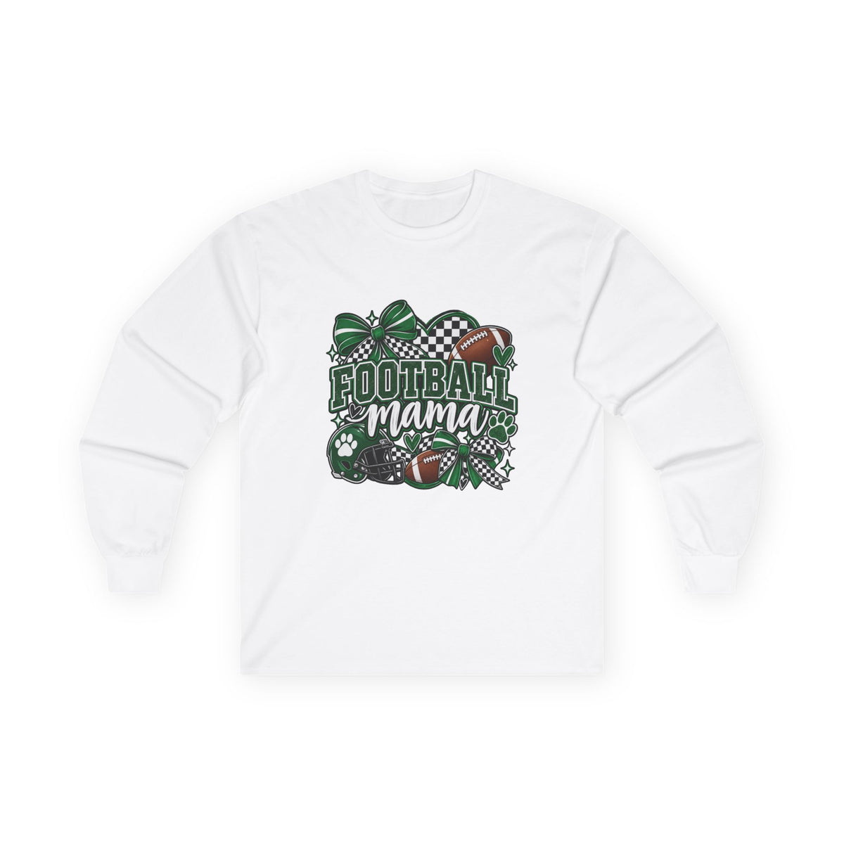Football Mama Long Sleeve Tee 💚
