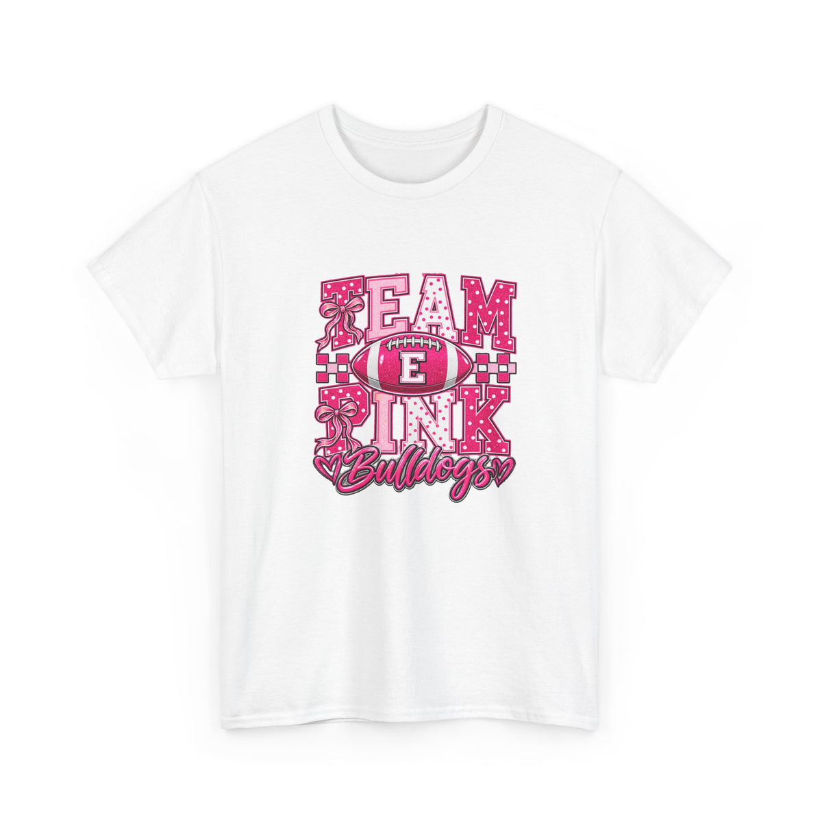 Team Pink Bulldogs Football T-Shirt