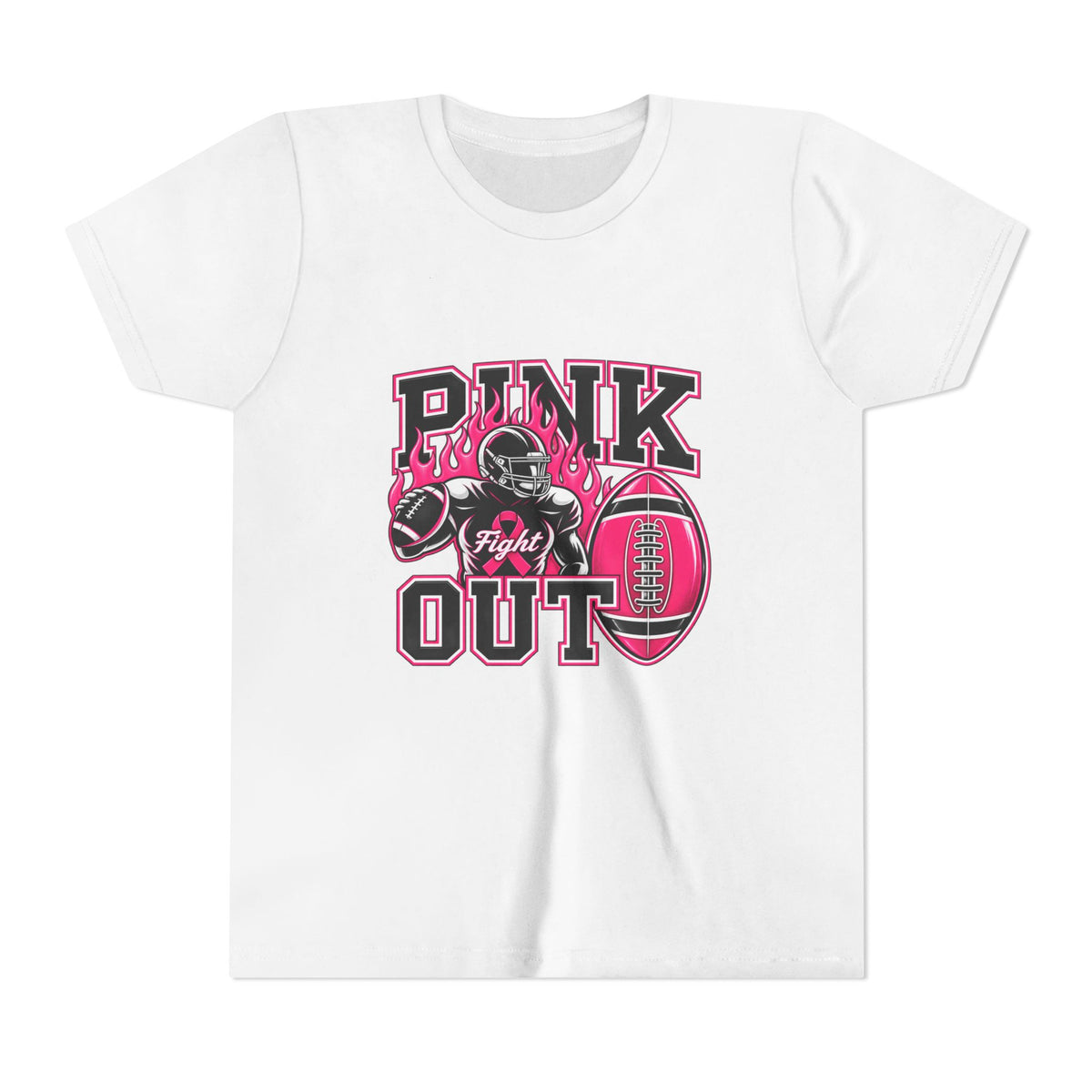 Youth Tee — "Pink Out" Football Support Shirt (Breast Cancer Awareness)
