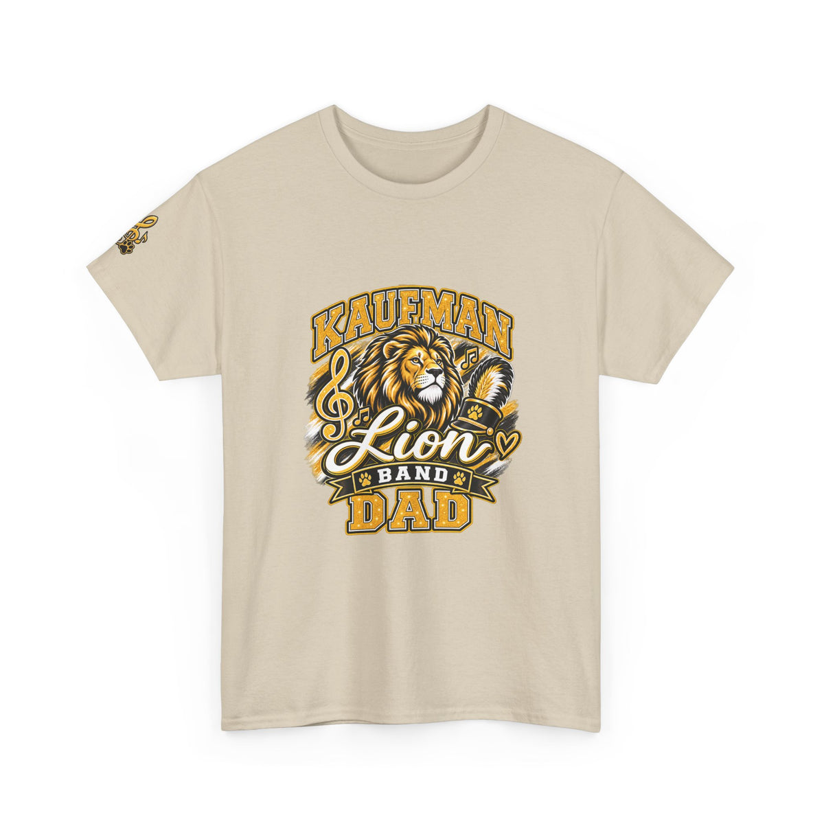Kaufman Lion Band Dad T-Shirt | Music Mascot Tiger Lion Tee