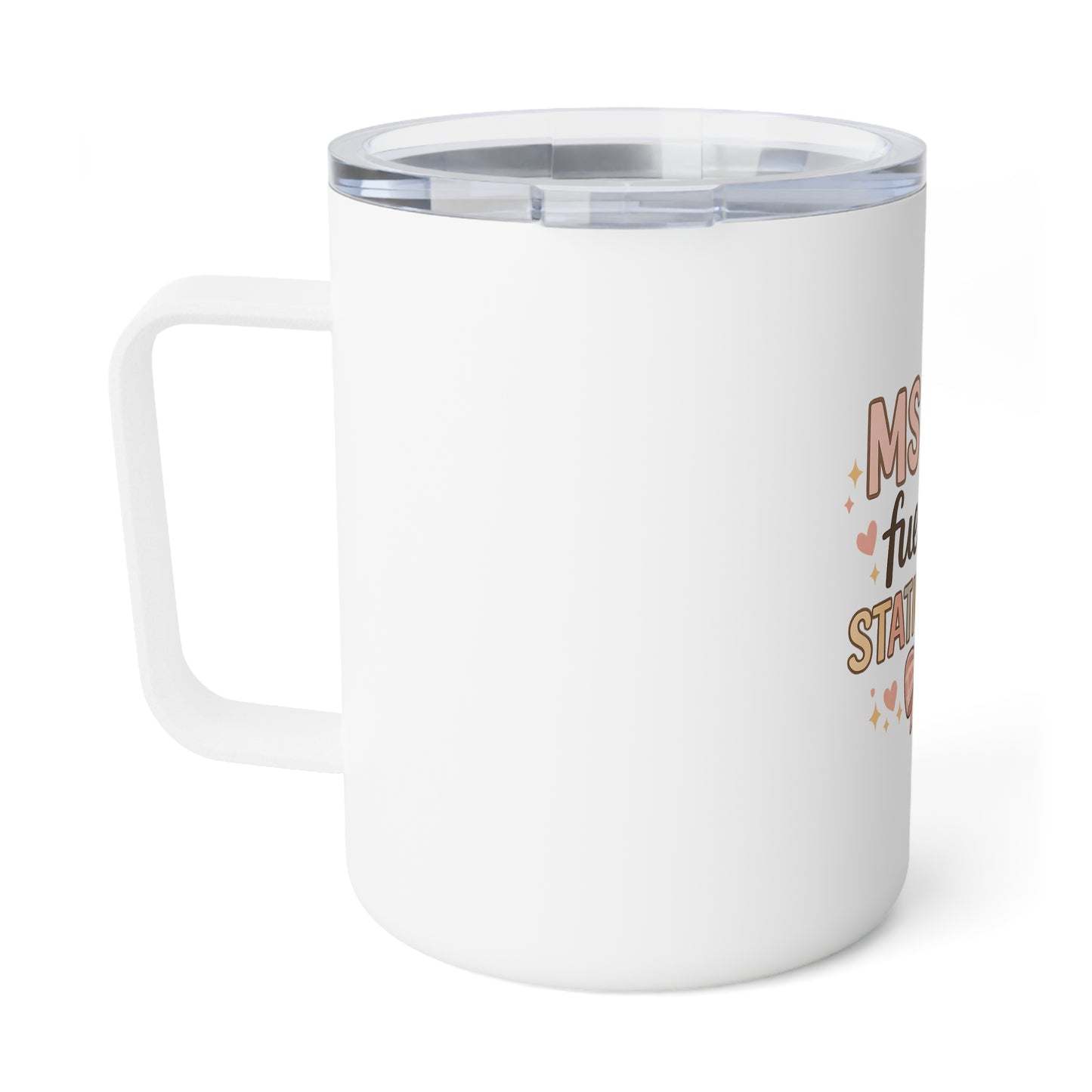 Ms Fuel Station coffee cup Insulated Mug | Cute teacher coffee design, bow and pencil