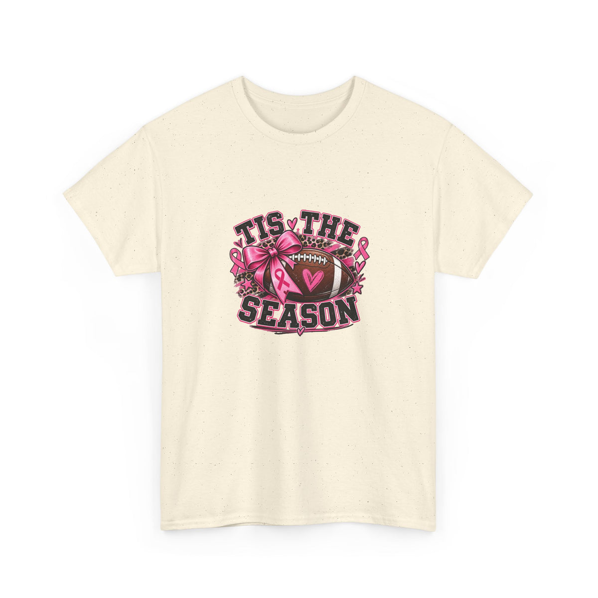 Tis The Season Football Tee — Pink Ribbon Breast Cancer Awareness Shirt