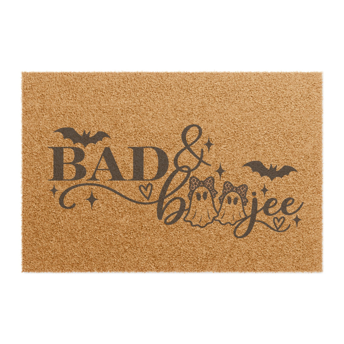 Doormat - "Bad & Boojee" Halloween Coir Doormat with Ghosts & Bats