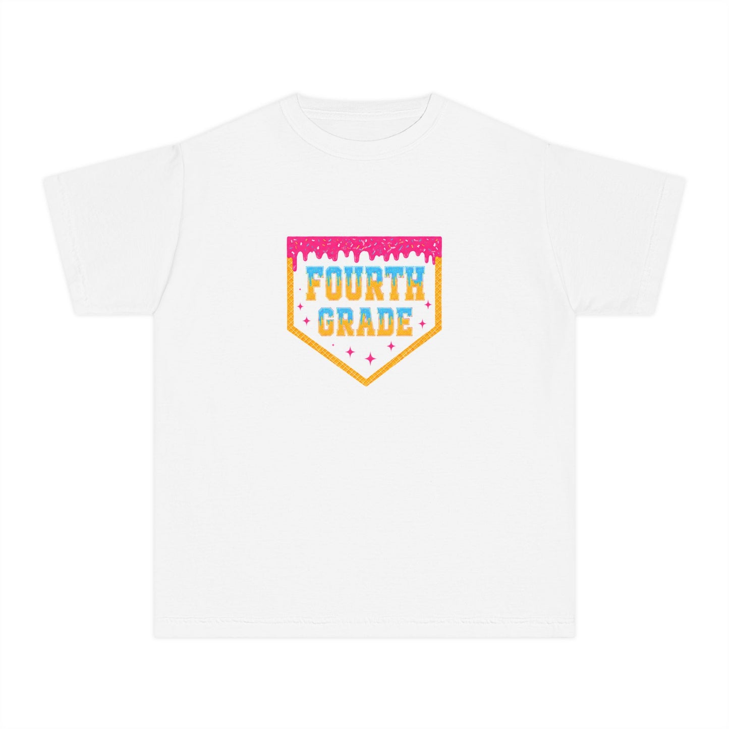 Fourth Grade Youth T-Shirt – Colorful Back-to-School Tee for Kids