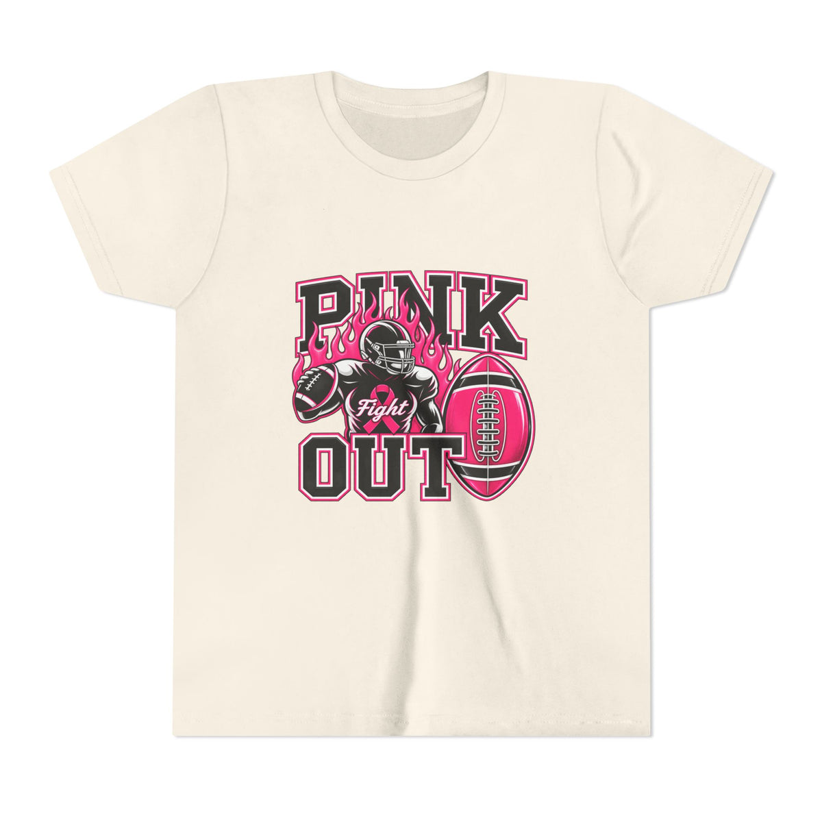 Youth Tee — "Pink Out" Football Support Shirt (Breast Cancer Awareness)