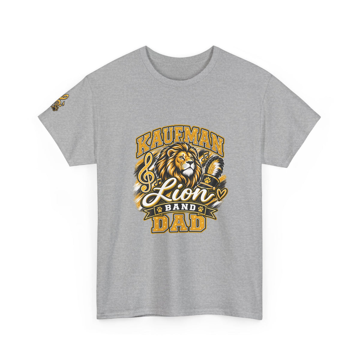 Kaufman Lion Band Dad T-Shirt | Music Mascot Tiger Lion Tee