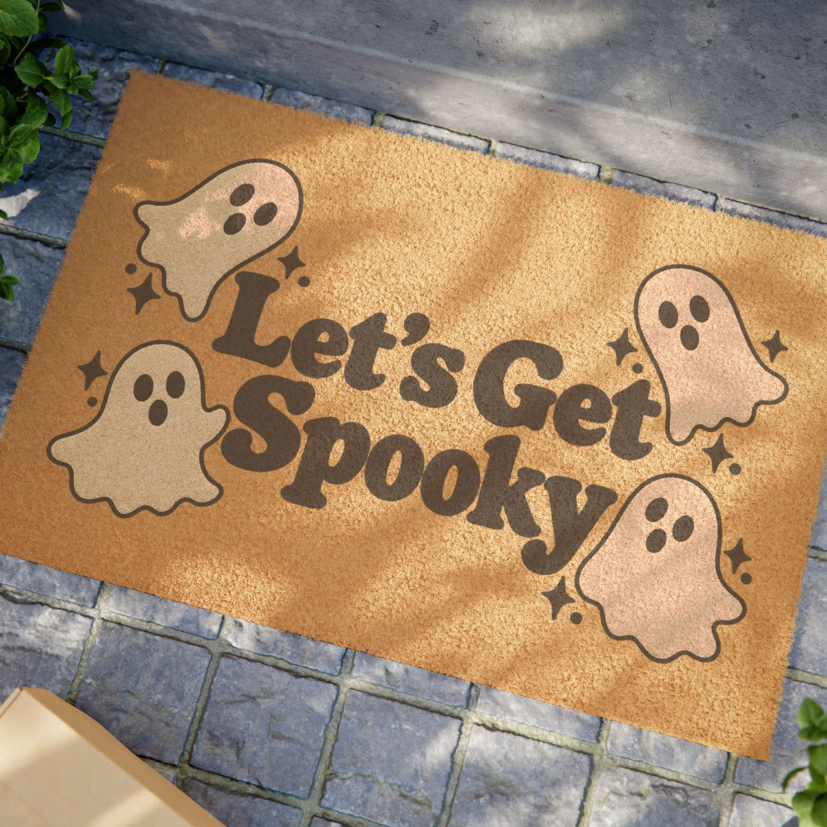 Let's Get Spooky Doormat — Halloween Ghost Welcome Mat