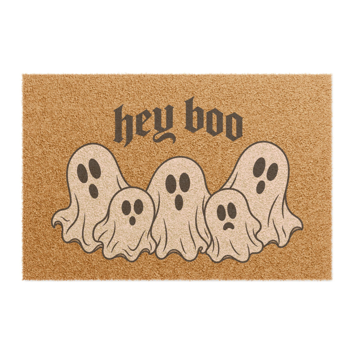 Hey Boo Halloween Doormat — Cute Ghost Welcome Mat