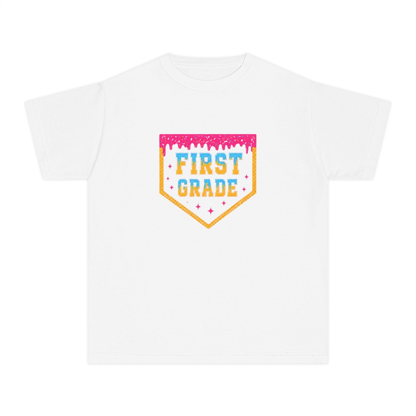 First Grade Kids Tee — Colorful Back-to-School Shirt for Boys & Girls