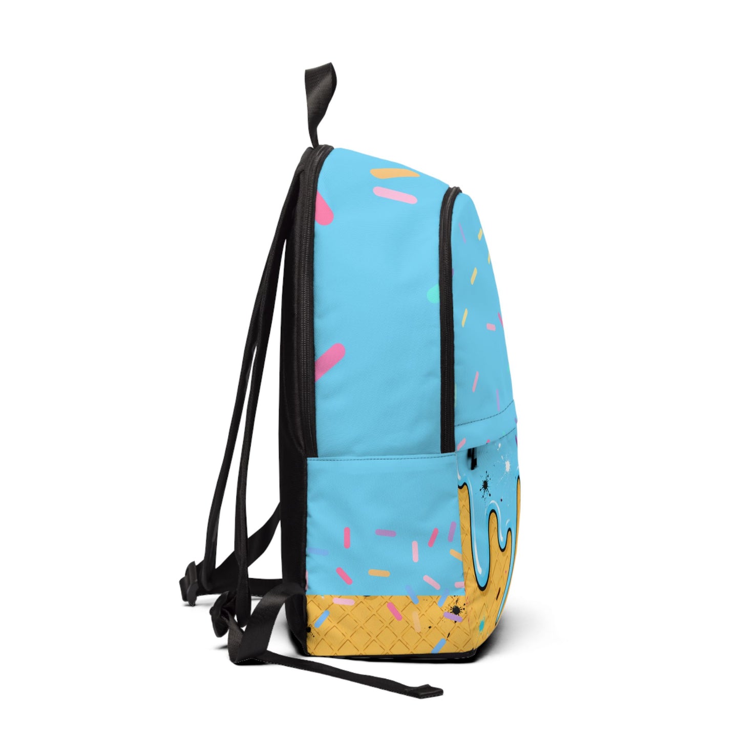 Ice Cream Drip Backpack — Colorful Sprinkles Kids & Teen School Bag