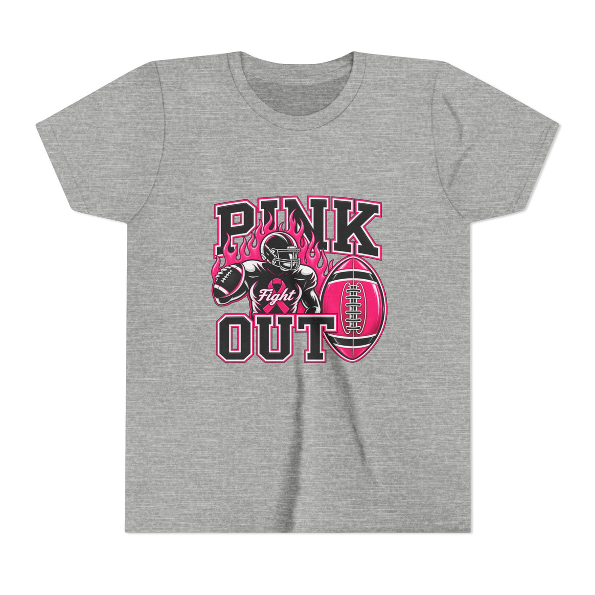 Youth Tee — "Pink Out" Football Support Shirt (Breast Cancer Awareness)