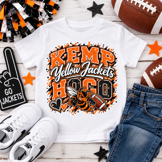 Kemp Yellow Jackets Kids T-Shirt — H.S. Football Mascot Tee
