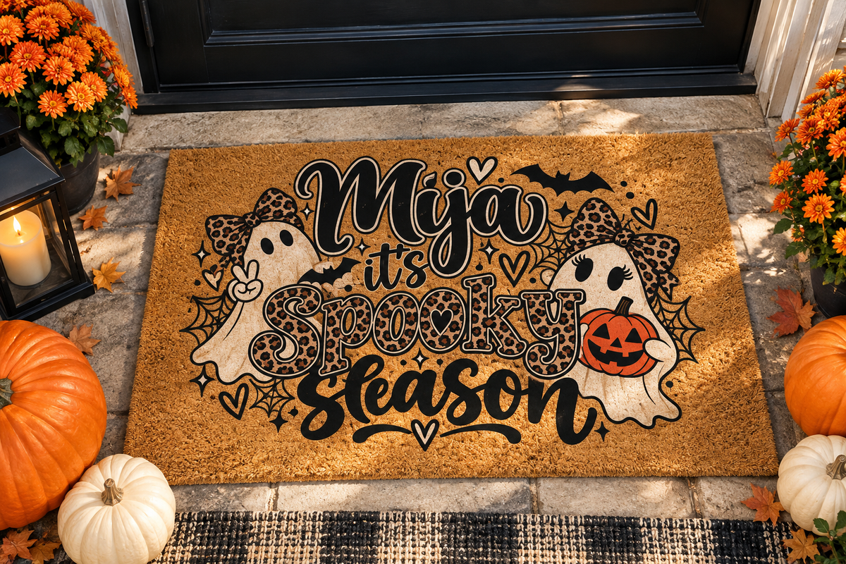 Doormat — 'Mija, It's Spooky Season' Halloween Coir Welcome Mat