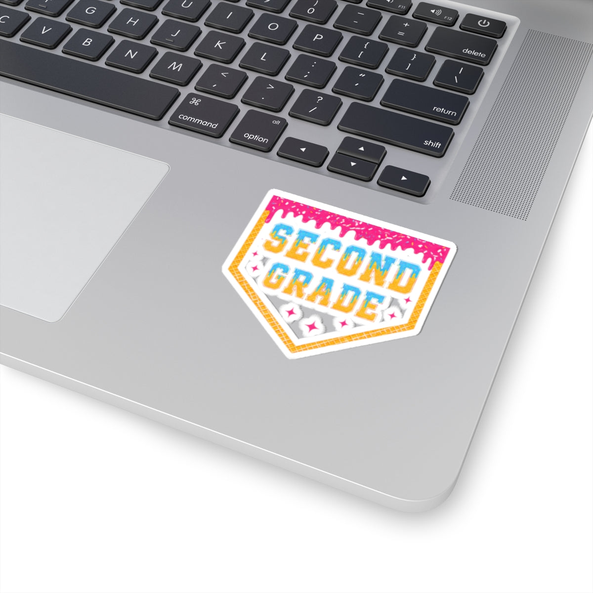 Second Grade Badge Sticker | Kiss-Cut School Sticker, Teacher Classroom Decal