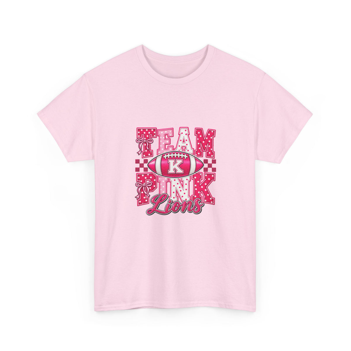 Team Pink Lions Football T-Shirt