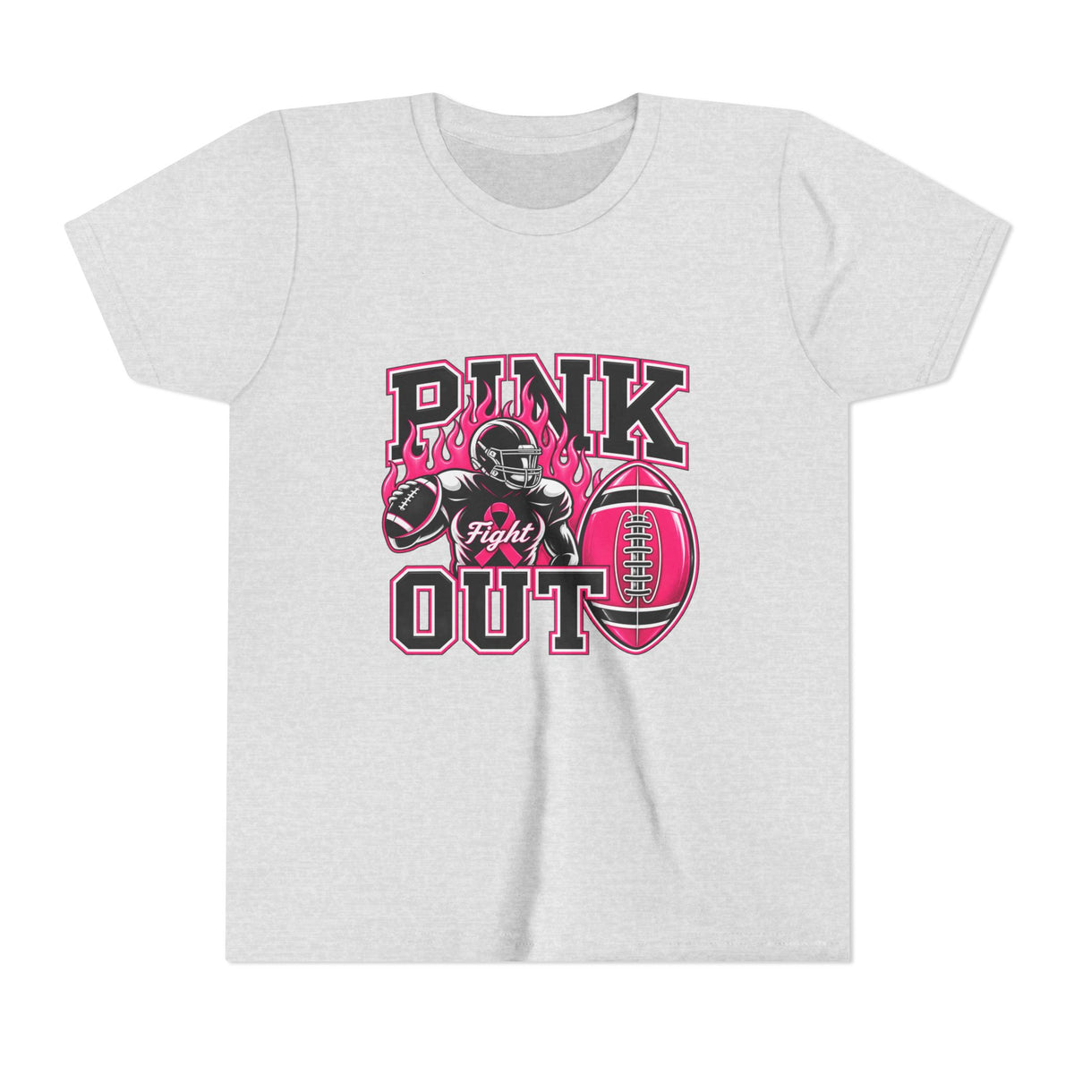 Youth Tee — "Pink Out" Football Support Shirt (Breast Cancer Awareness)