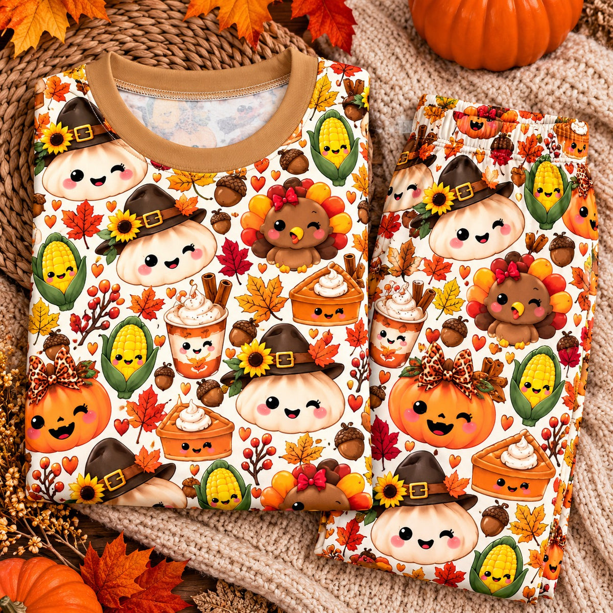 Kids Thanksgiving Pajamas 🦃🤍