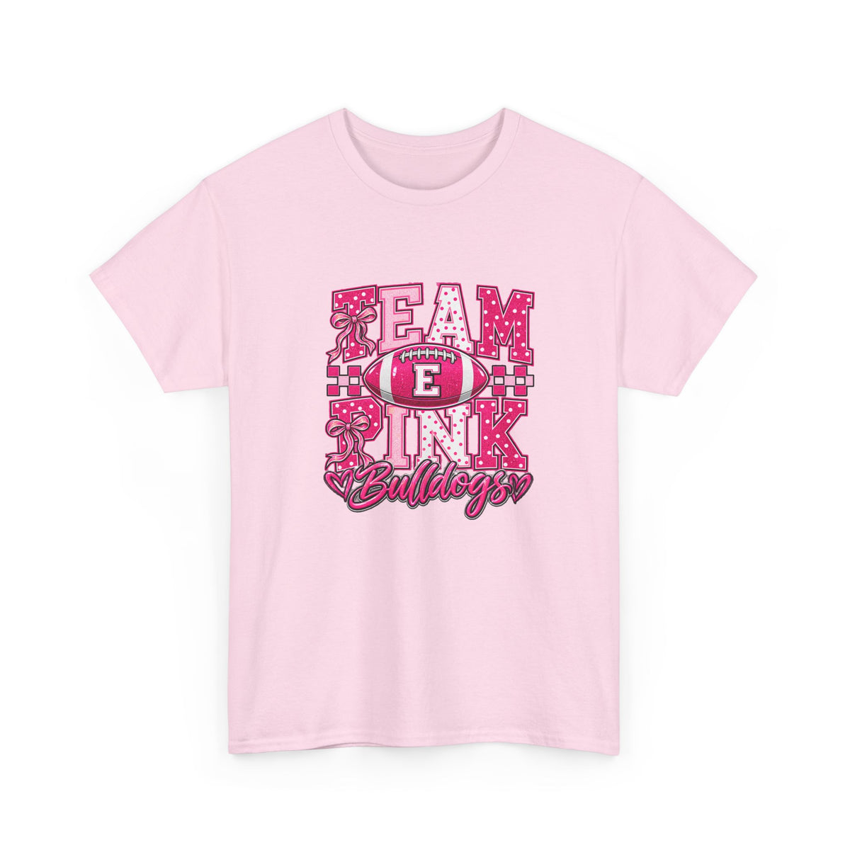 Team Pink Bulldogs Football T-Shirt