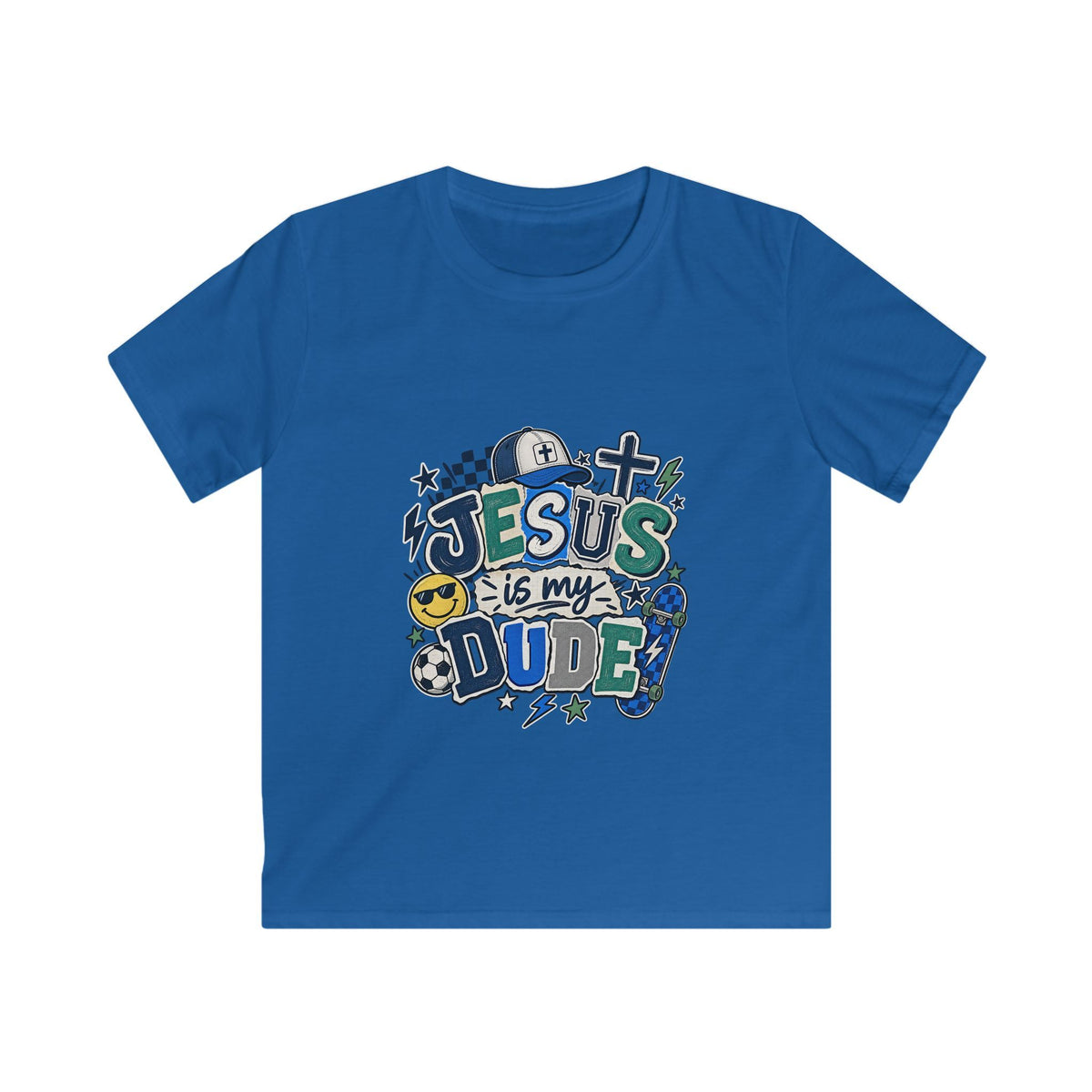 Kids Tee — "Jesus Is My Dude" Christian Graphic Shirt for Boys & Girls