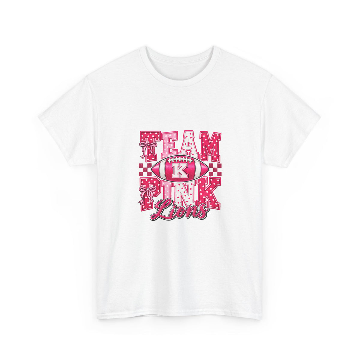Team Pink Lions Football T-Shirt