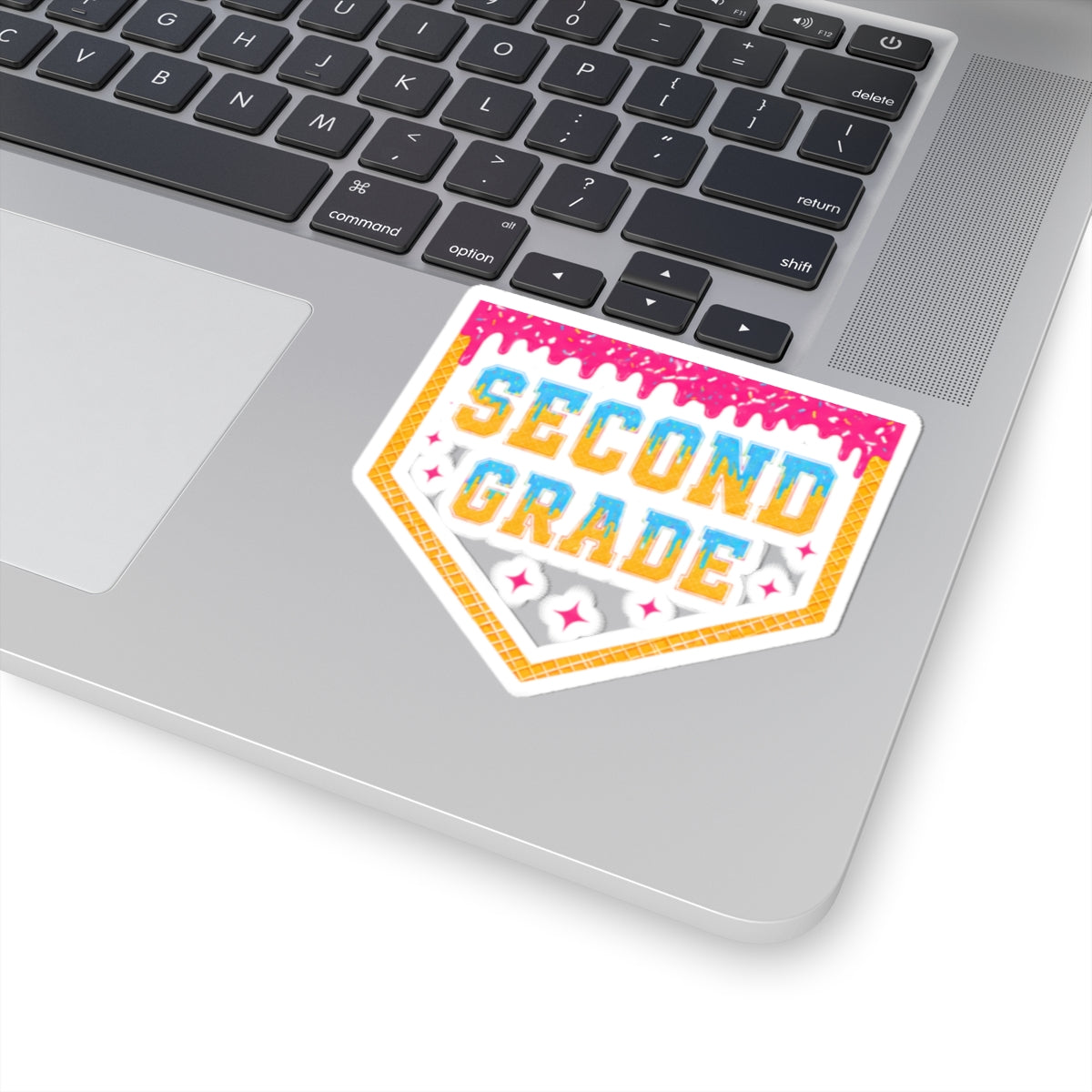 Second Grade Badge Sticker | Kiss-Cut School Sticker, Teacher Classroom Decal