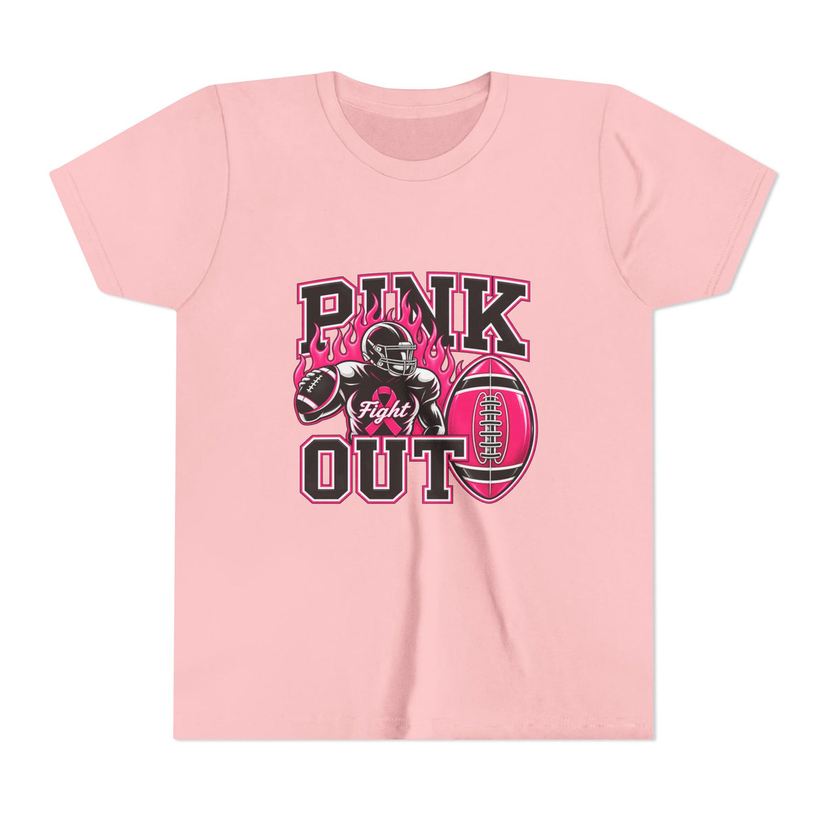 Youth Tee — "Pink Out" Football Support Shirt (Breast Cancer Awareness)