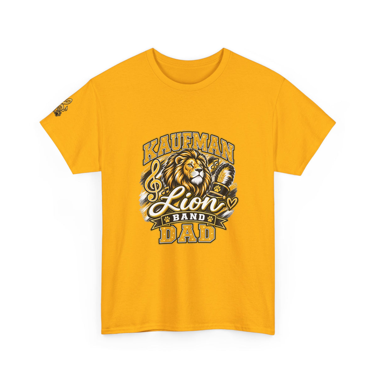Kaufman Lion Band Dad T-Shirt | Music Mascot Tiger Lion Tee