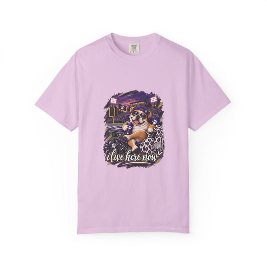 Eustace T‑Shirt — “I Live Here Now"