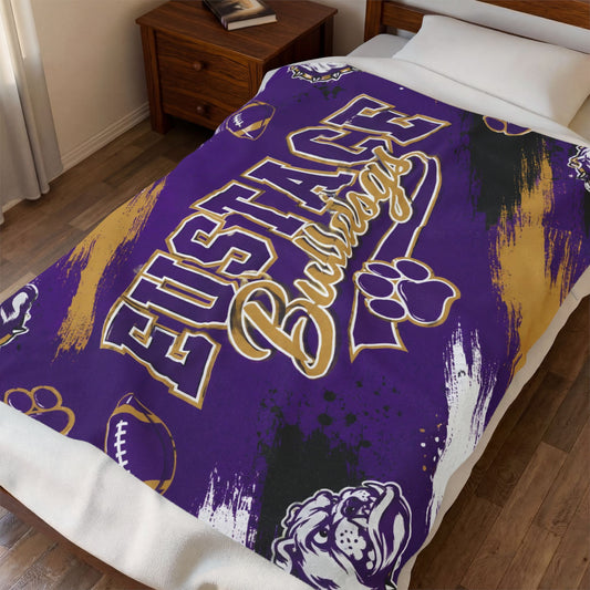 Eustace Bulldogs Plush Blanket