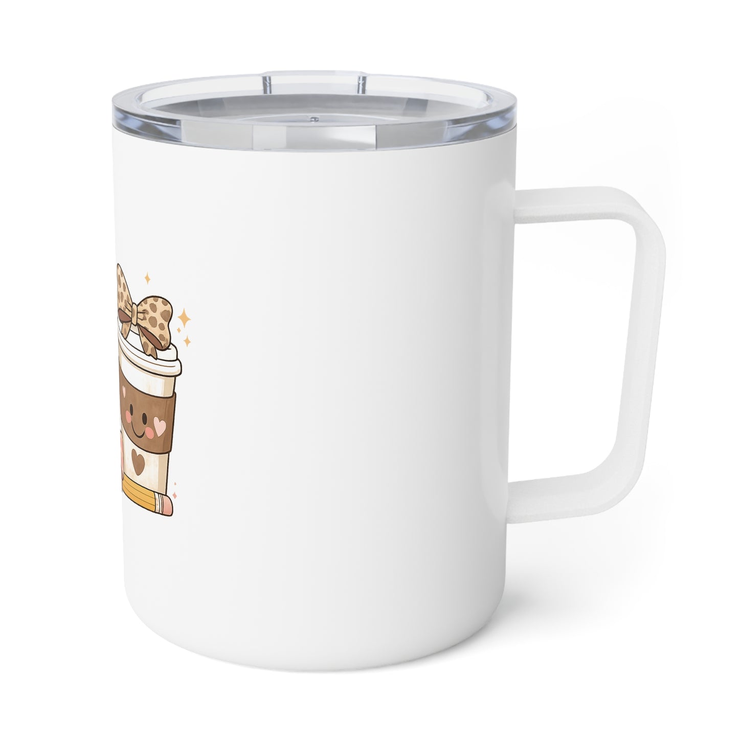 Ms Fuel Station coffee cup Insulated Mug | Cute teacher coffee design, bow and pencil