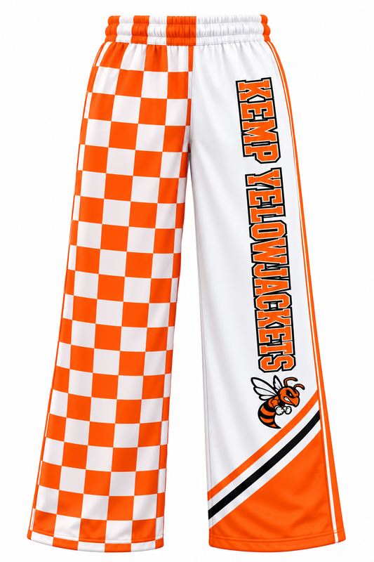 🧡🤍 Kemp Yellowjackets Wide-Leg Pants 🐝