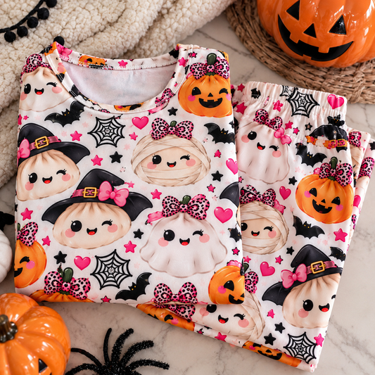 Kids Halloween Long Sleeve Squishy Pajama Set 💕